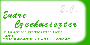 endre czechmeiszter business card